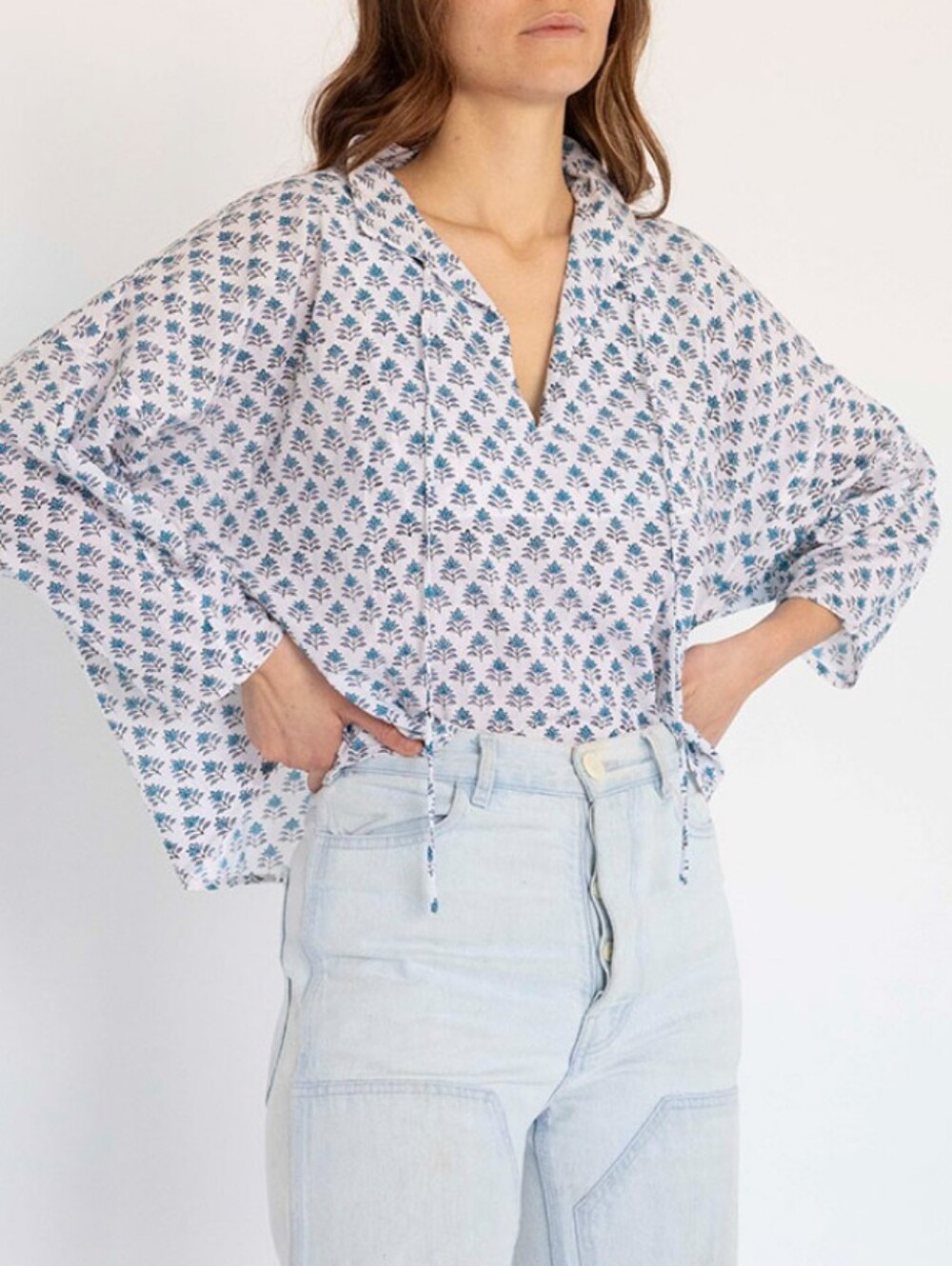 NWOT Hackwith Design House Tie Neck Top